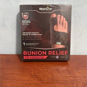 Welnove Bunion Corrector for Bunion Splint Brace Black Right 1 Size Fits All